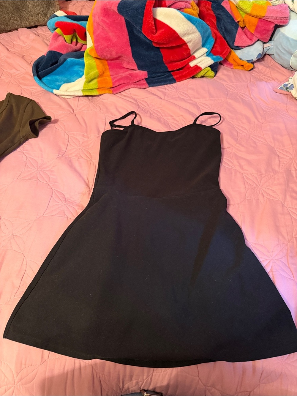 ALO Yoga Black Mini Dress with Spaghetti Straps perfect condition